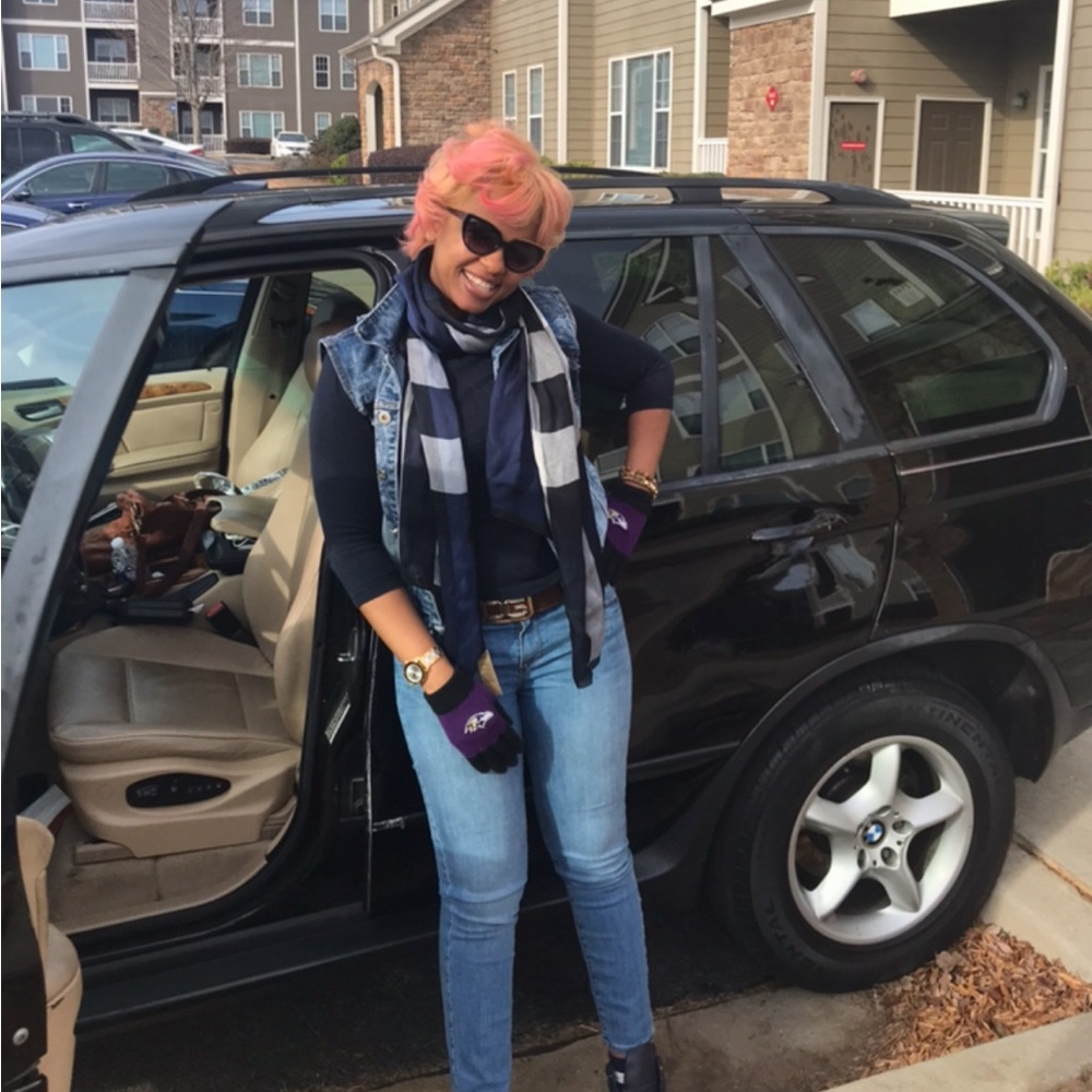 Navy Burberry Scarf . Completely Authentic - image 5